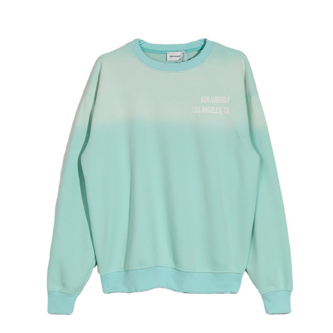 Askyurself Hoodie round Neck Sweater High Street Casual Men and Women