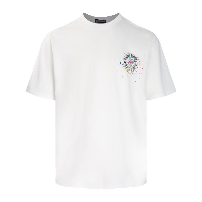 CHH Chrome Heart T Shirts Summer Horseshoe Print Short Sleeve T-Shirt