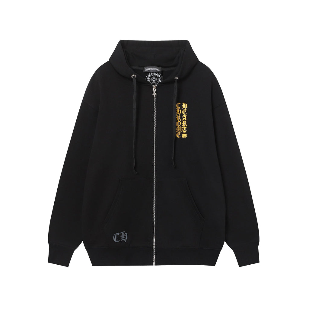 Chrome Heart Hoodie Autumn and winter men and women CH Sanskrit cross full back logo