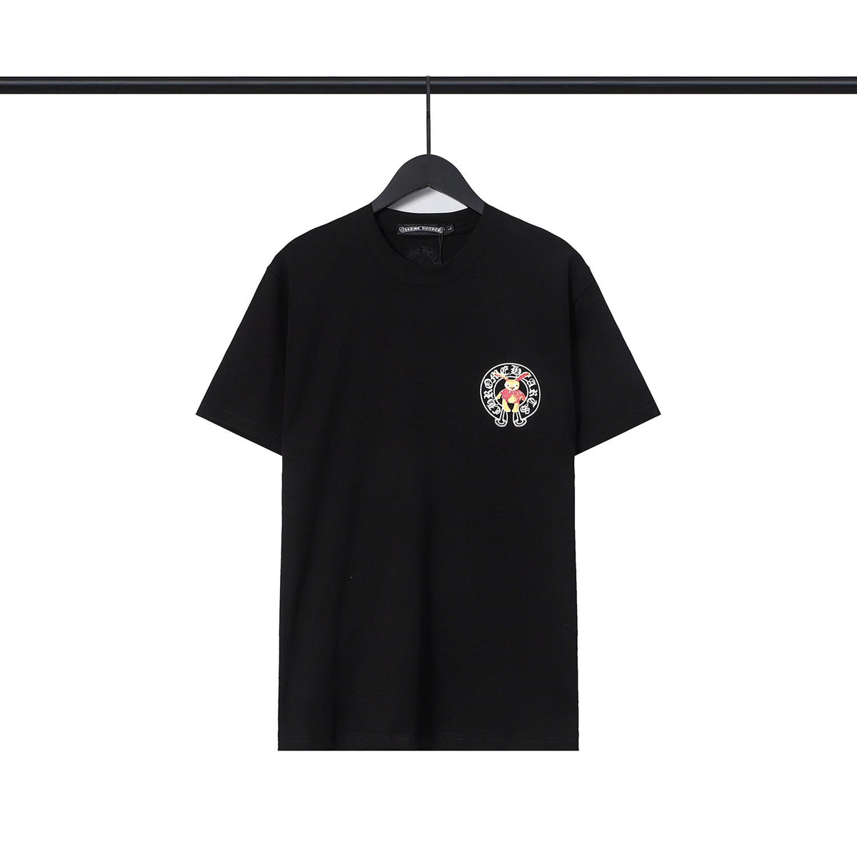 CHH Chrome Heart T Shirts Croix Cross Leather Printed Short Sleeve T-Shirt