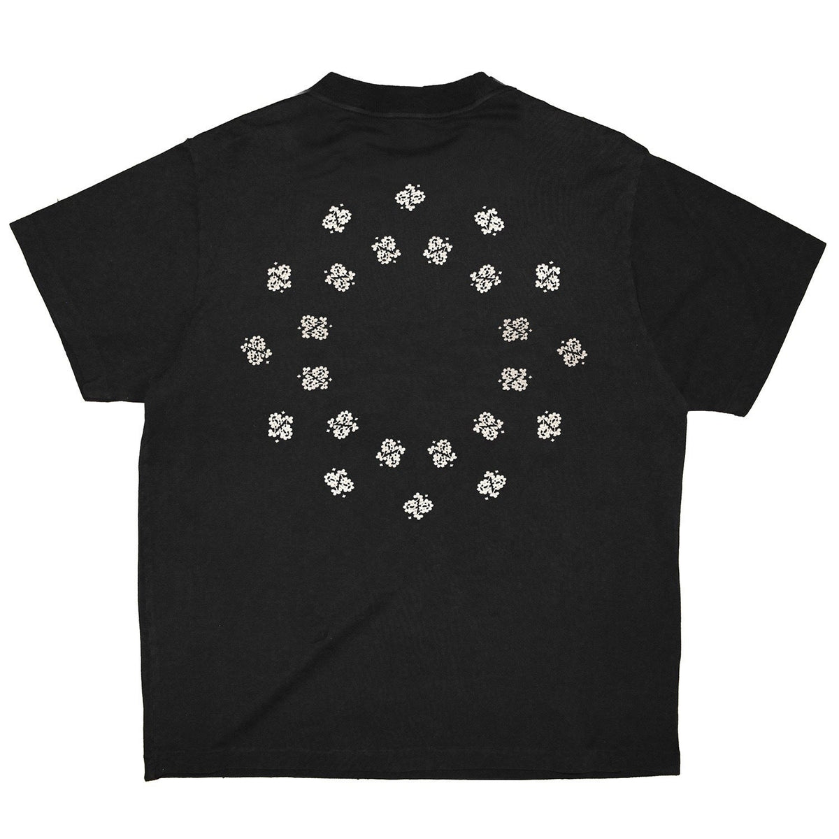 Askyurself T-shirts Paisley Loose Distressed Three-Dimensional Embossed Pattern