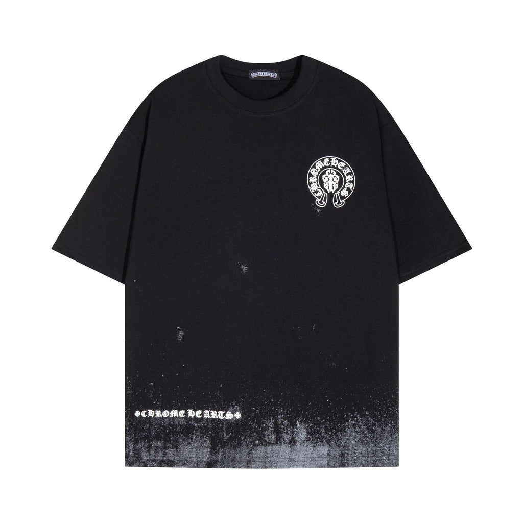 CHH Chrome Heart T Shirts Sanskrit Short Sleeve T-Shirt Crew Neck