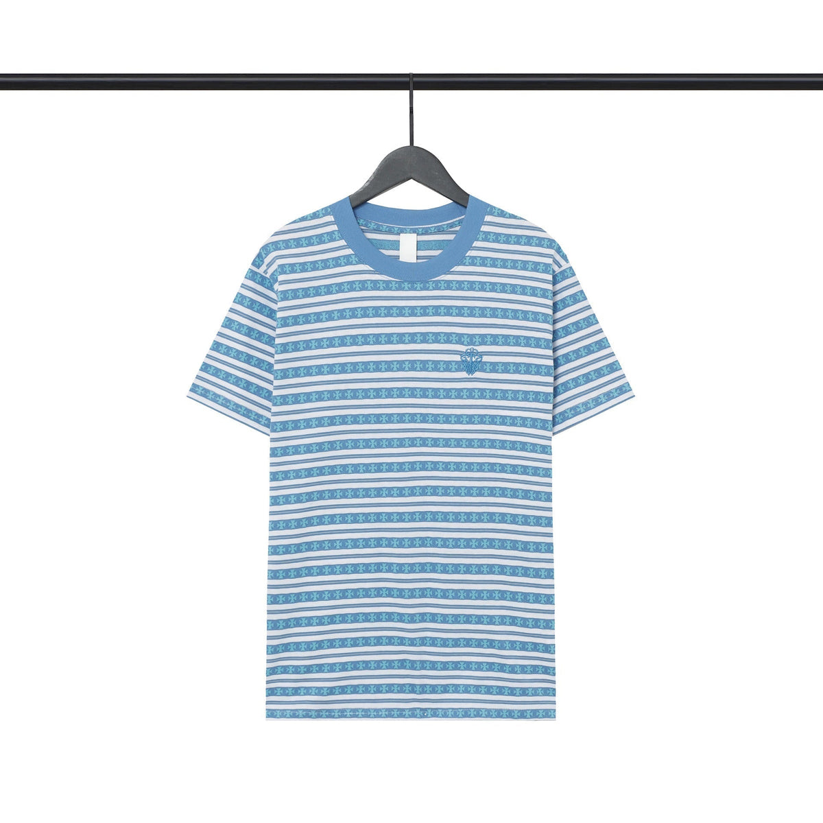 CHH Chrome Heart T Shirts Poison Home Stripe Jacquard Embroidery Short Sleeve Couple T-Shirt