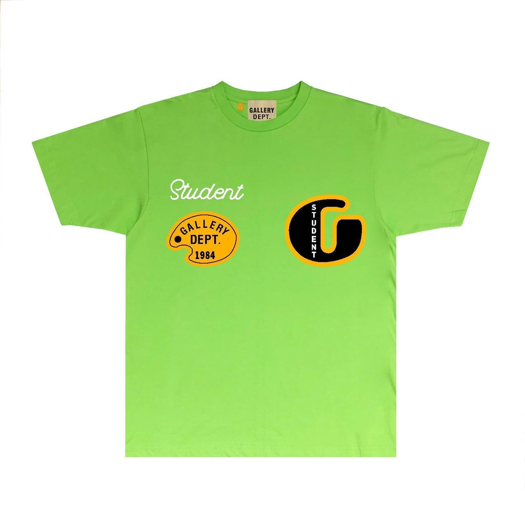 Gallery Dept T Shirt Retro Printed Loose Short-Sleeved Shirt